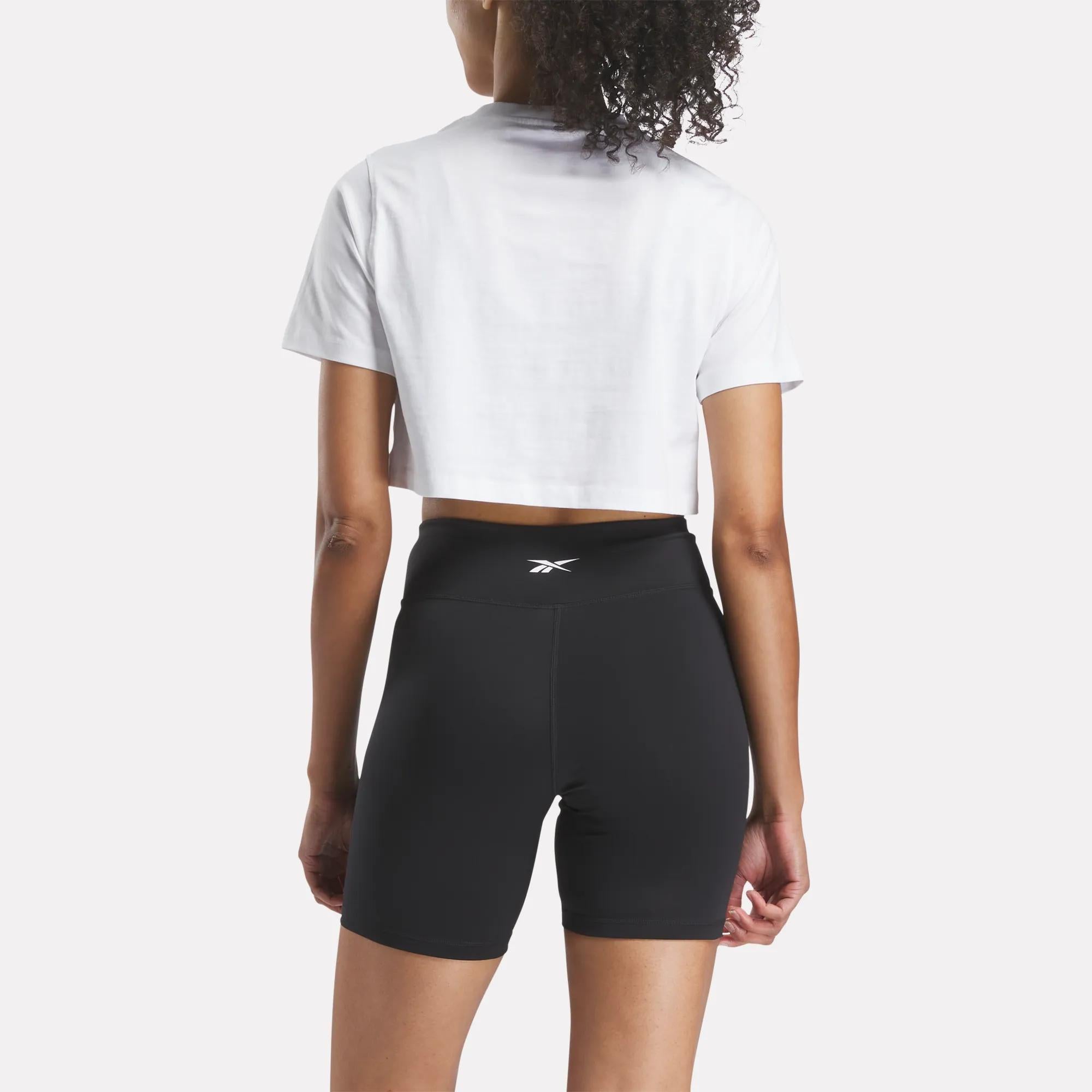 Women's Two-Color Logo Crew Cropped Short Sleeve Tee - Image 3