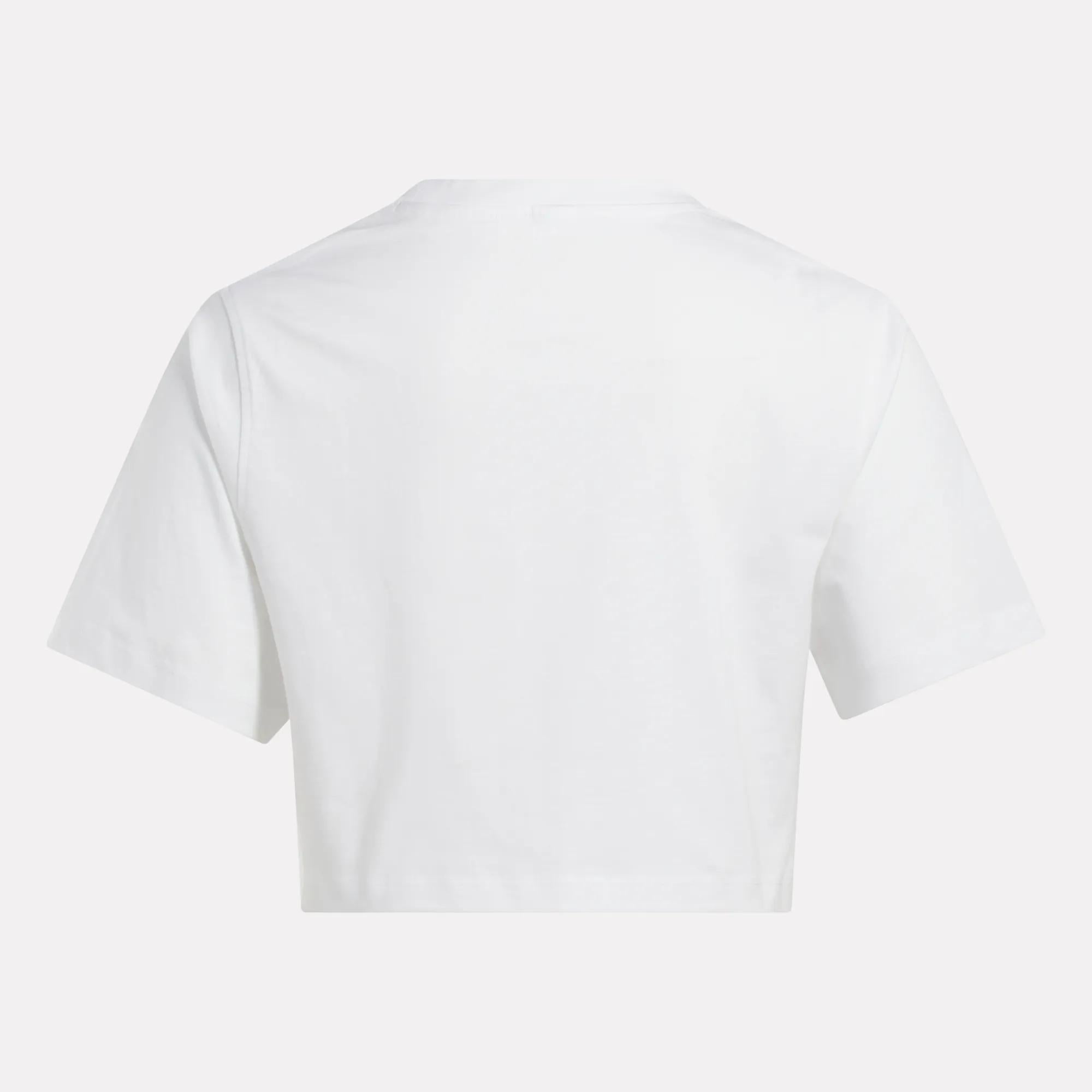 Women's Two-Color Logo Crew Cropped Short Sleeve Tee - Image 4