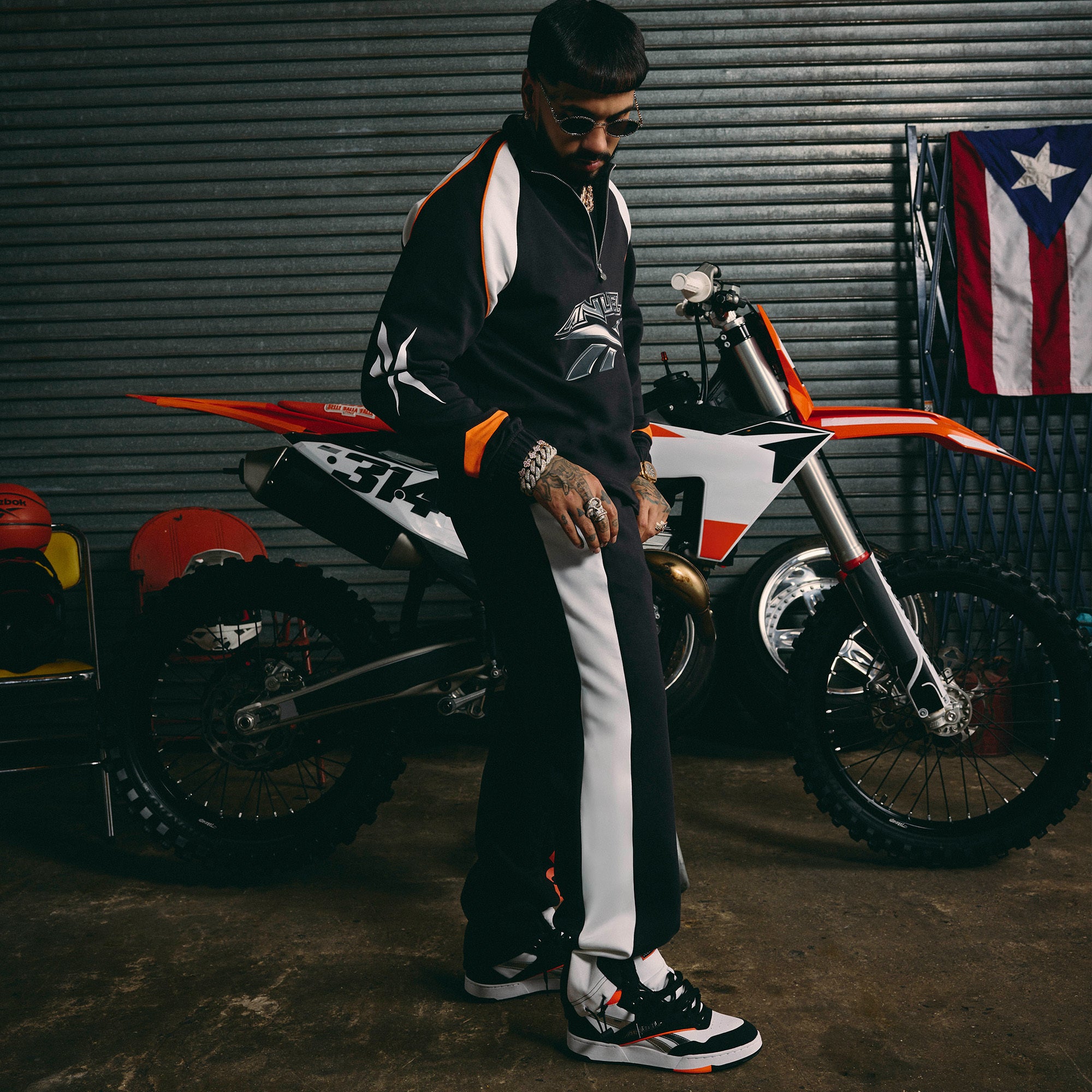 Reebok x Anuel AA 1/4 Zip Top - Image 2