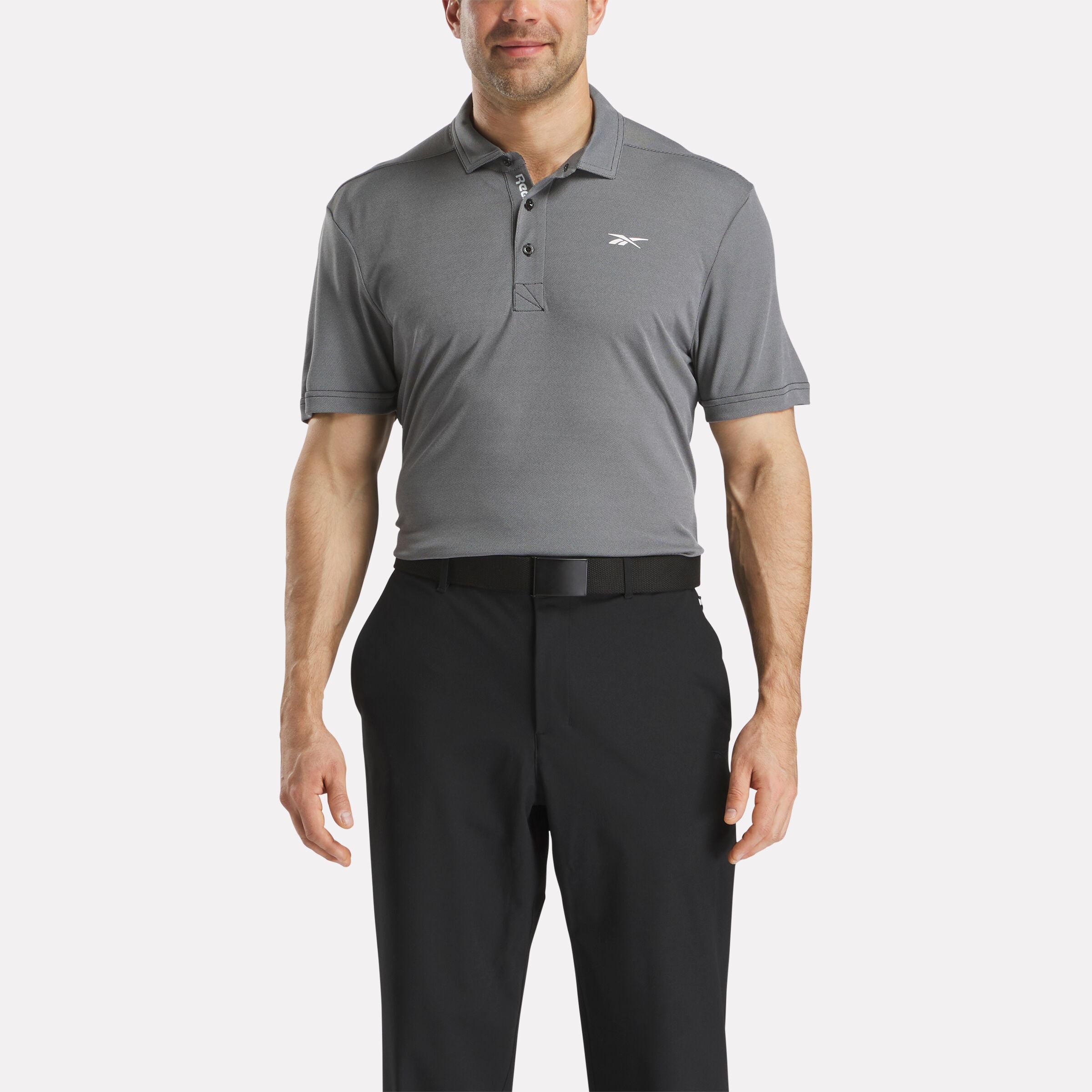 Men's Short Sleeve Oxford Knit Pique Polo Shirt