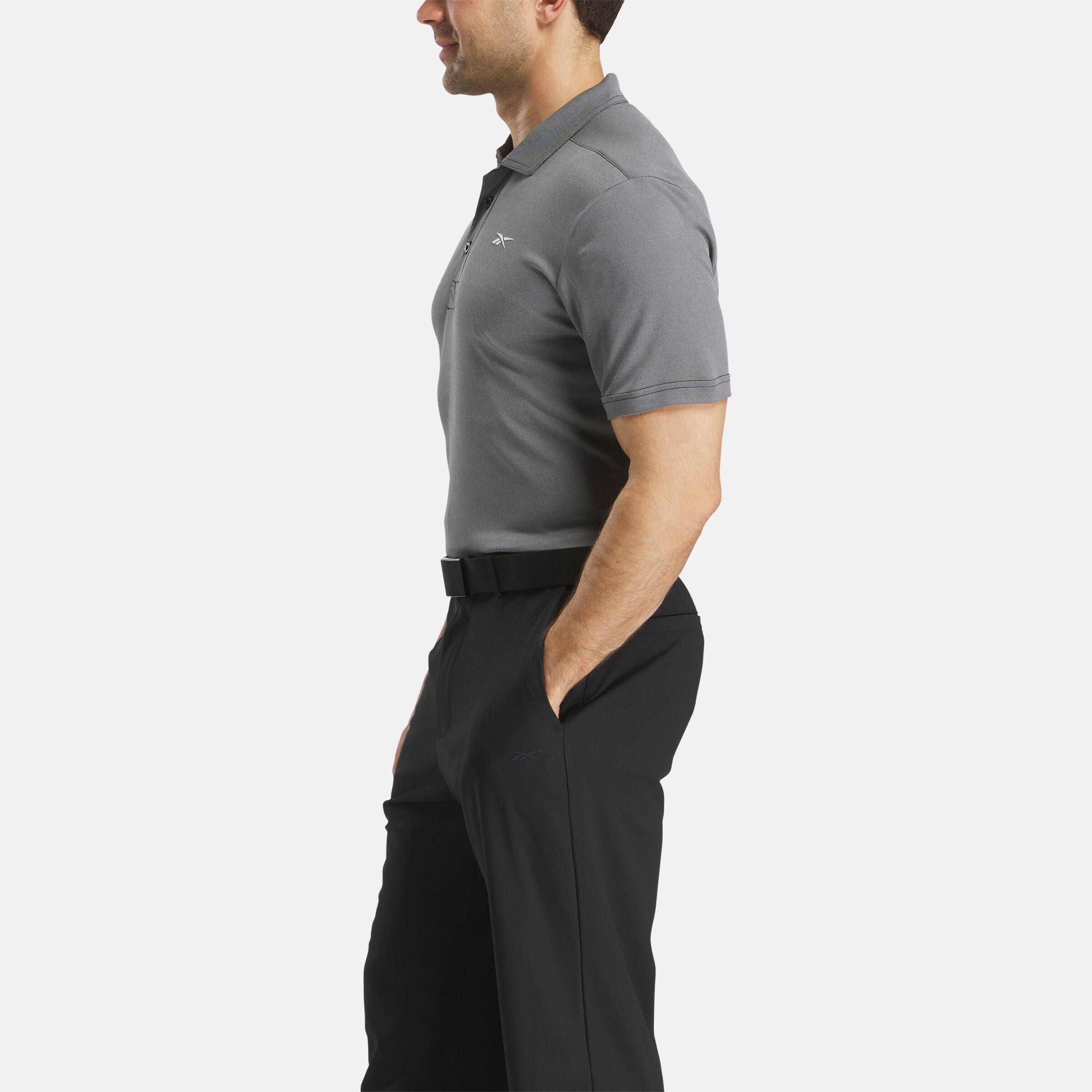 Men's Short Sleeve Oxford Knit Pique Polo Shirt - Image 3