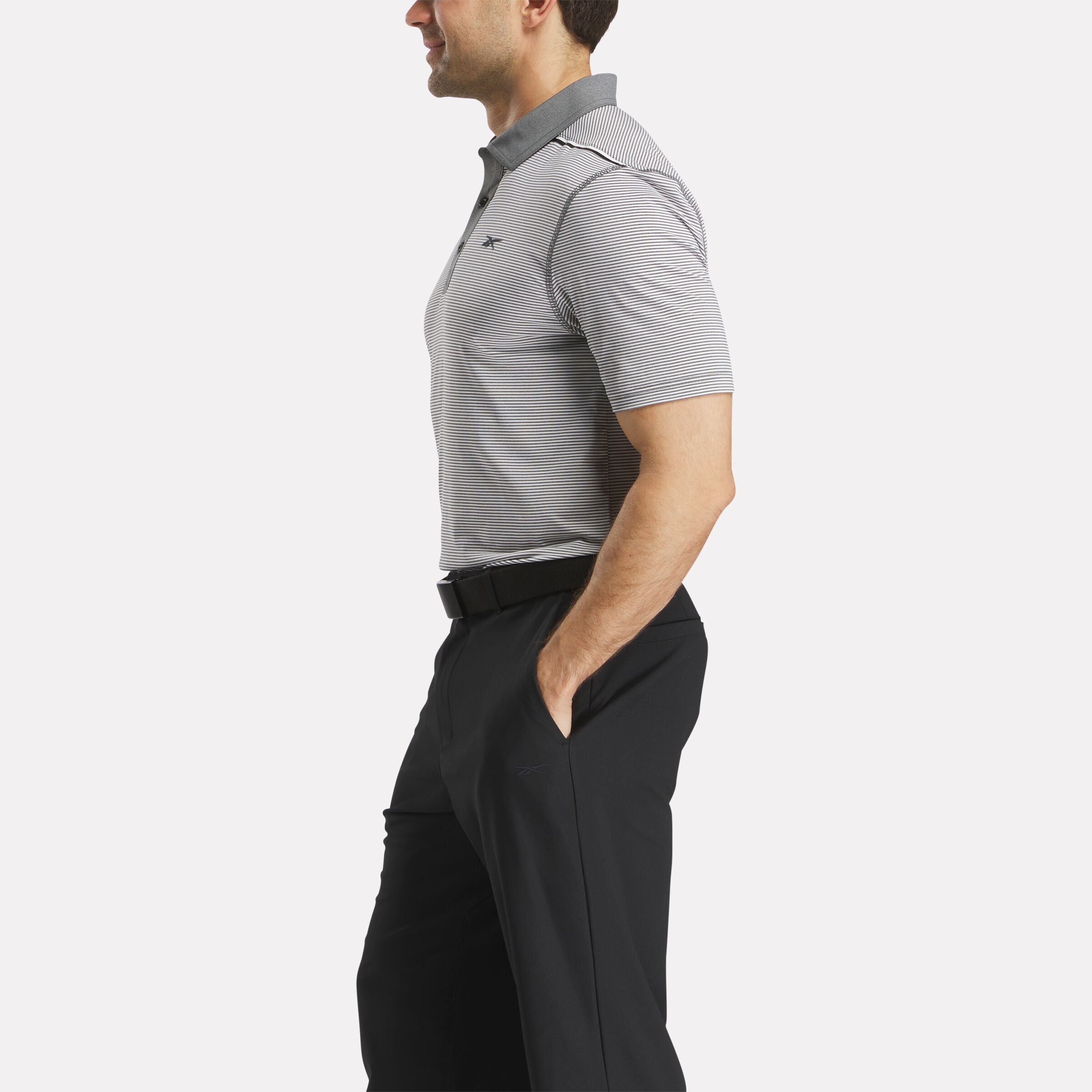 Men's Short Sleeve Core Stripe Polo Shirt - Image 2