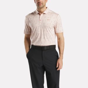 Men's Short Sleeve Tournament Etching Print Polo Shirt