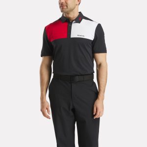 Men's Colorblock Bonded Collar Polo Shirt