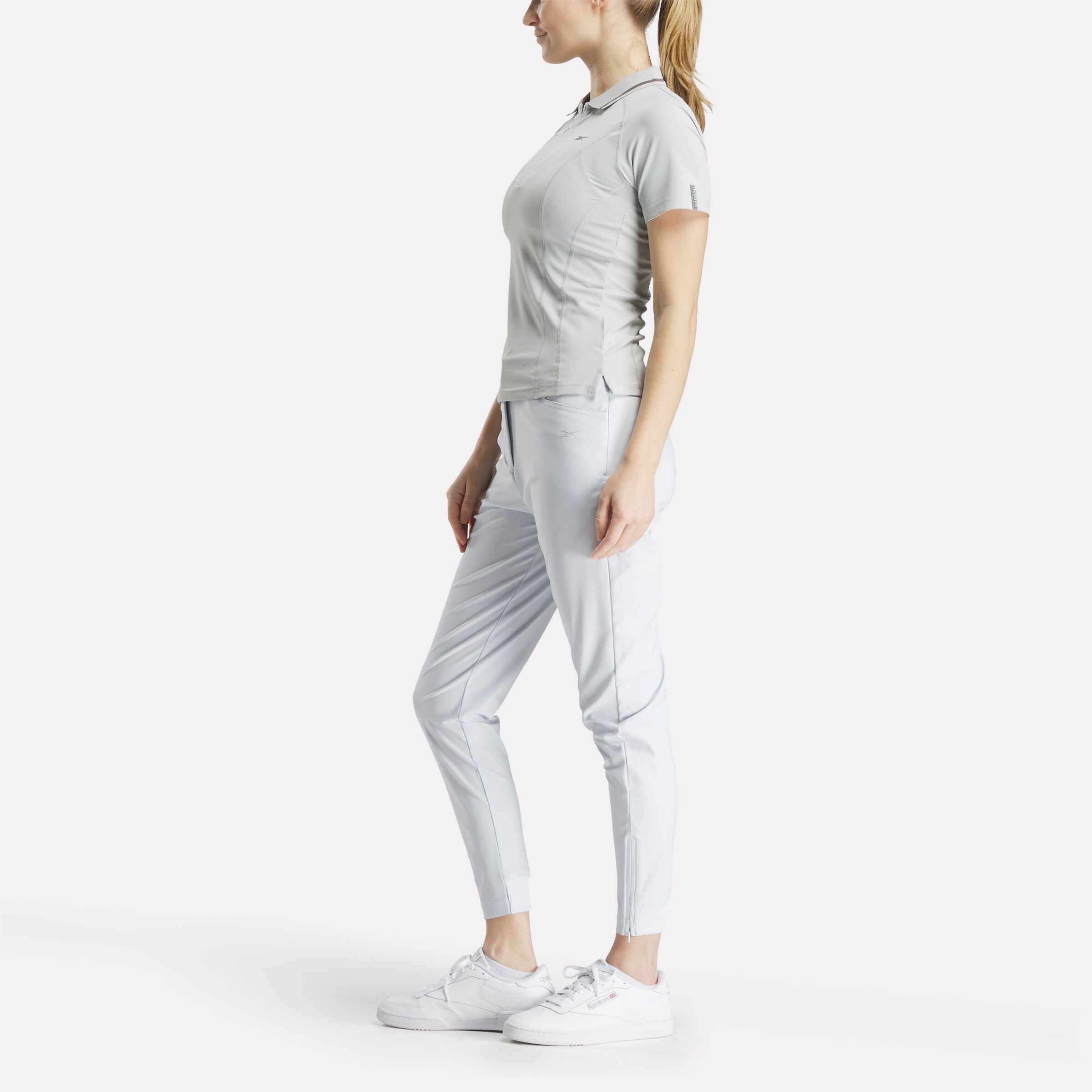 Women's Short Sleeve Zip Bodycon Golf Polo Shirt - Image 2