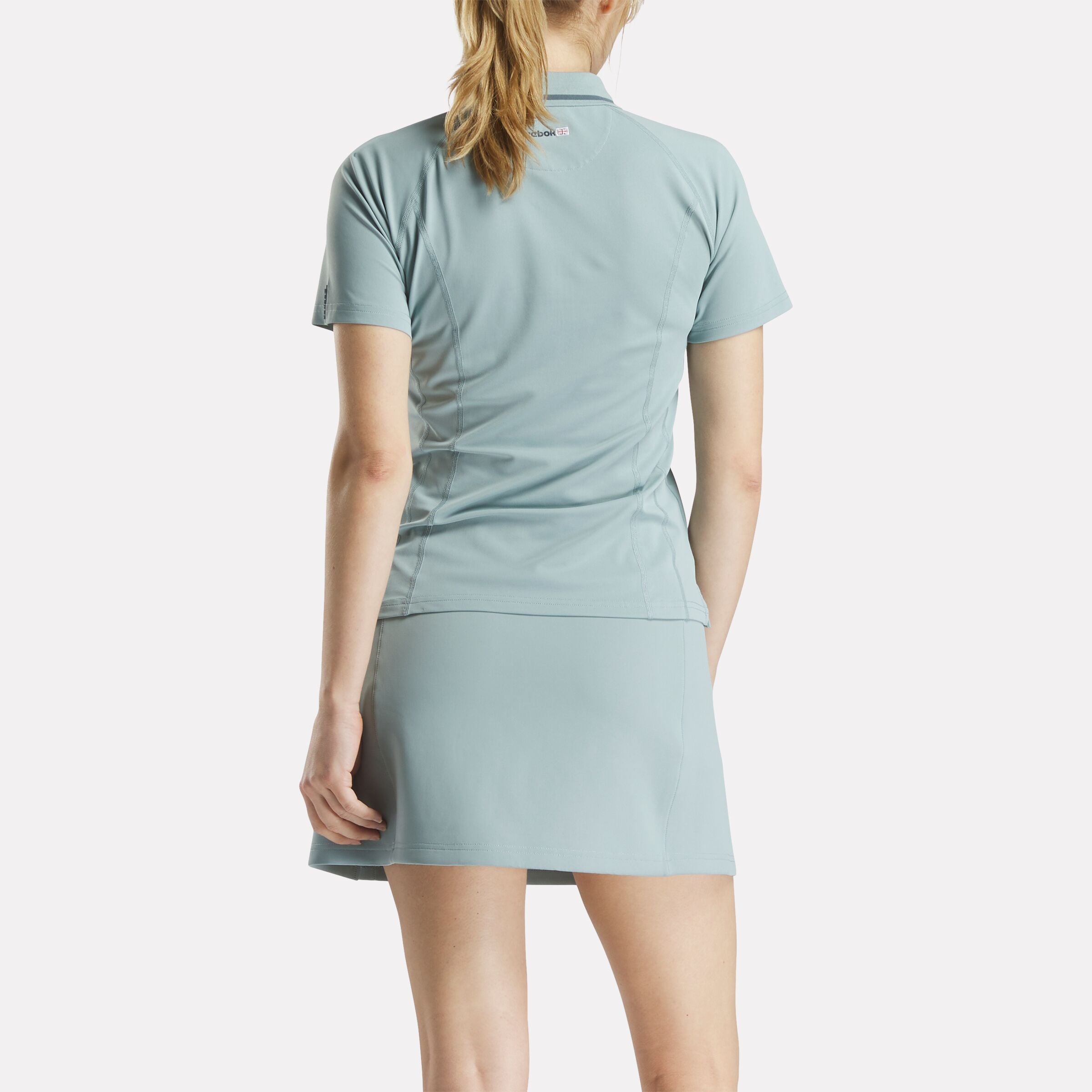 Women's Short Sleeve Zip Bodycon Golf Polo Shirt - Image 7