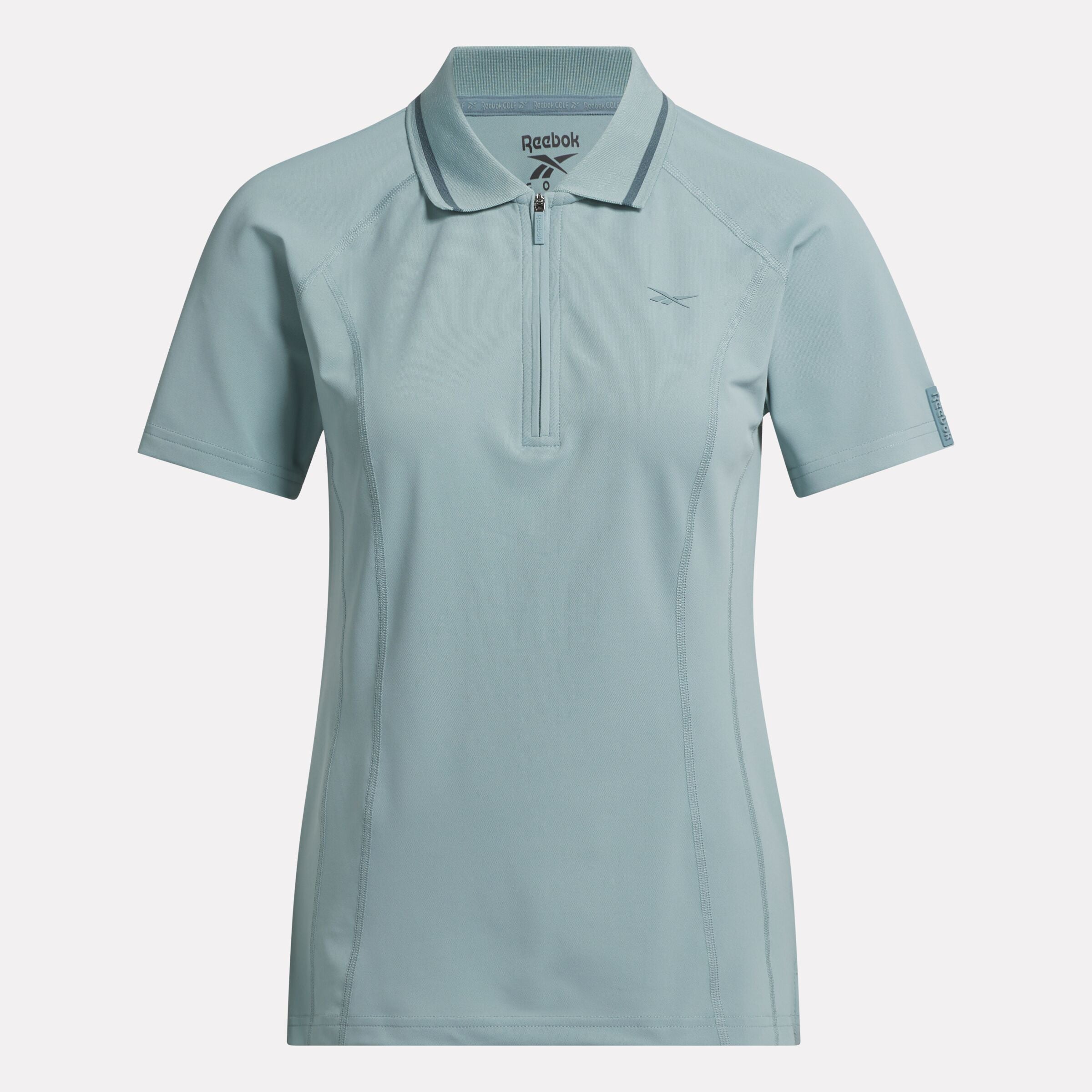 Women's Short Sleeve Zip Bodycon Golf Polo Shirt - Image 6